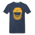 Men's Bearded Playoff Nashville Predators Fan Hockey Gift T-Shirt - Navy