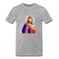 Men's Connor McDavid McJesus Edmonton Hockey Player T-Shirt - Grey