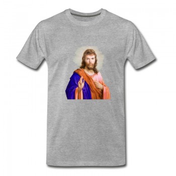 Men's Connor McDavid McJesus Edmonton Hockey Player T-Shirt - Grey