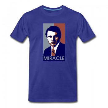 Men's Herb Brooks Miracle Usa Hockey T-Shirt - Blue