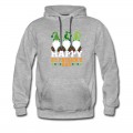 Men's Irish Gnomes St Patricks Day Gnome Shamrock Hoodie - Grey