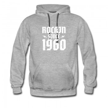 Men's Retro 60 Years Rockin since 1960 Hoodie - Grey