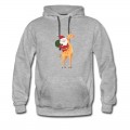 Men's Santa Claus Riding Giraffe I Funny Christmas Lover Hoodie - Grey