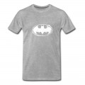 Youth Batman Logo White Chalk T-Shirt - Grey