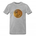 Youth Bitcoin Logo Symbol Peer To Peer Cryptocurrency T-Shirt - Grey