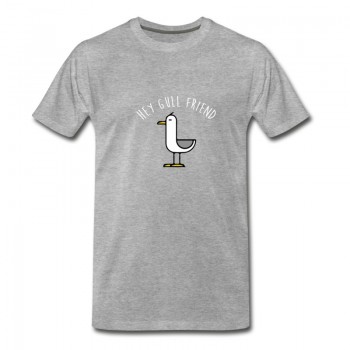 Youth Hey Gull Friend! Funny Seagull Pun T-Shirt - Grey