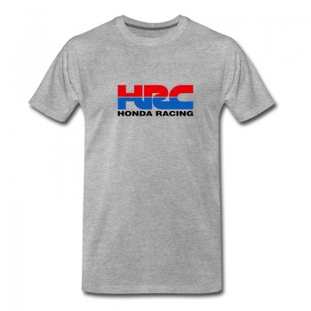 Youth HRC Racing Style Motorcycle Printed Racing T-Shirt - Grey