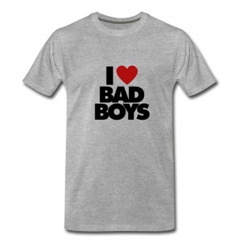 Youth I Love BAD BOYS T-Shirt - Grey