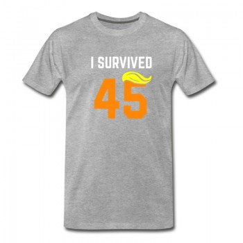 Youth I Survived 45 Forty Five Trump Lost T-Shirt - Grey