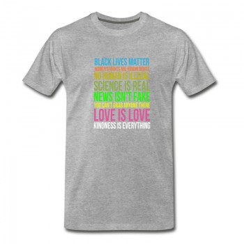 Youth Kindness Is Everything Black Lives Love Is Love T-Shirt - Grey