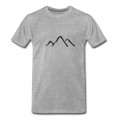 Youth Minimalist Mountains T-Shirt - Grey