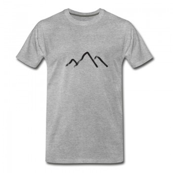 Youth Minimalist Mountains T-Shirt - Grey