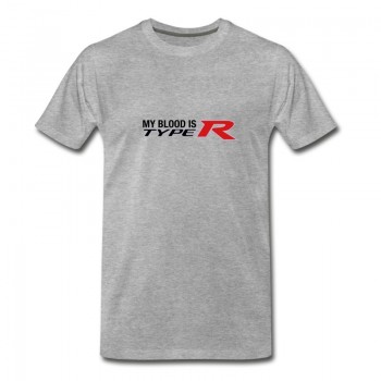 Youth My Blood is Type R Modern T-Shirt - Grey