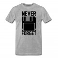 Youth Never Forget Floppy Disk T-Shirt - Grey