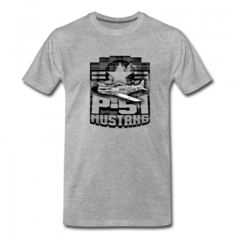 Youth P-51 Mustang T-Shirt - Grey