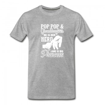 Youth POP POP AND GRANDDAUGHTER SHIRT T-Shirt - Grey