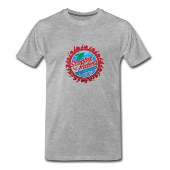 Youth Scooter Riders United (color) T-Shirt - Grey