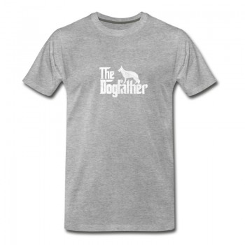 Youth The Dogfather  German Shepherd Vintage T-Shirt - Grey