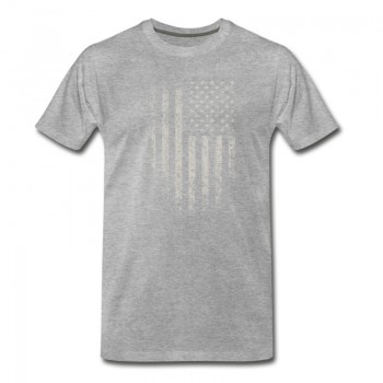 Youth USA Flag Grunge T-Shirt - Grey